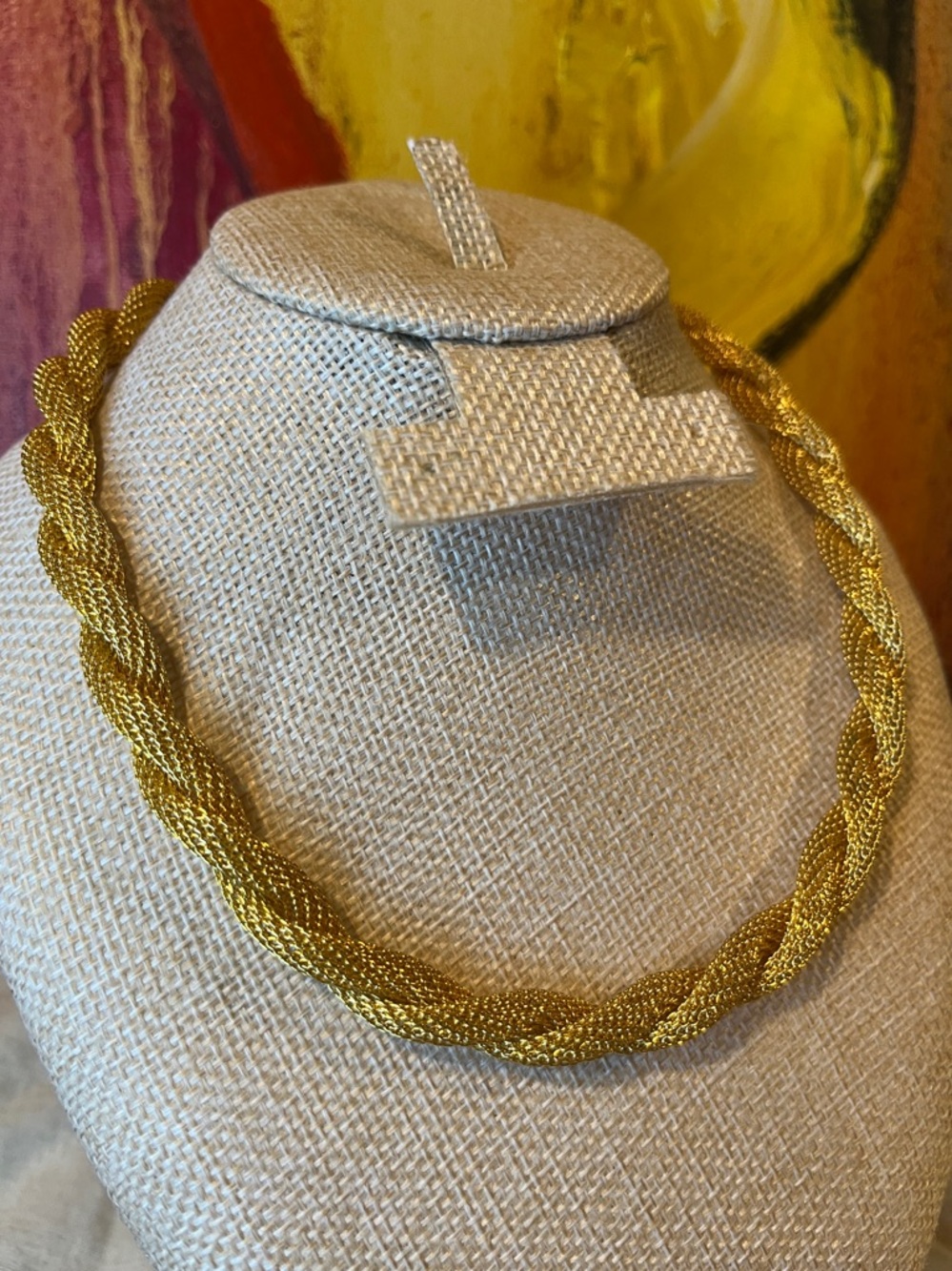 Vintage Twisted Gold Mesh Choker Necklace - Women Accessories